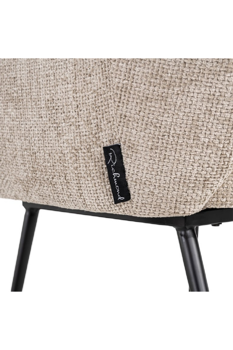 Chaise de salle à manger en tissu beige | Richmond Jenthe | Meubleluxe.fr