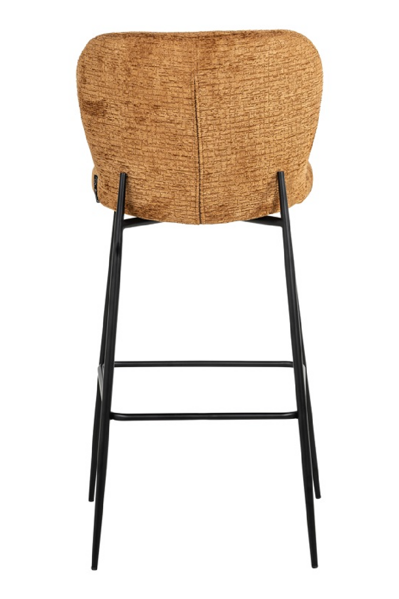 Chaise de bar en tissu cognac | Richmond Darby| Meubleluxe.fr