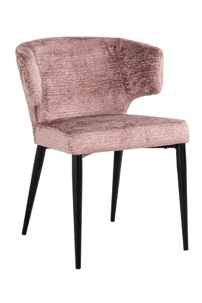 Chaise de salle à manger en tissu rose | Richmond Taylor | Meubleluxe.fr