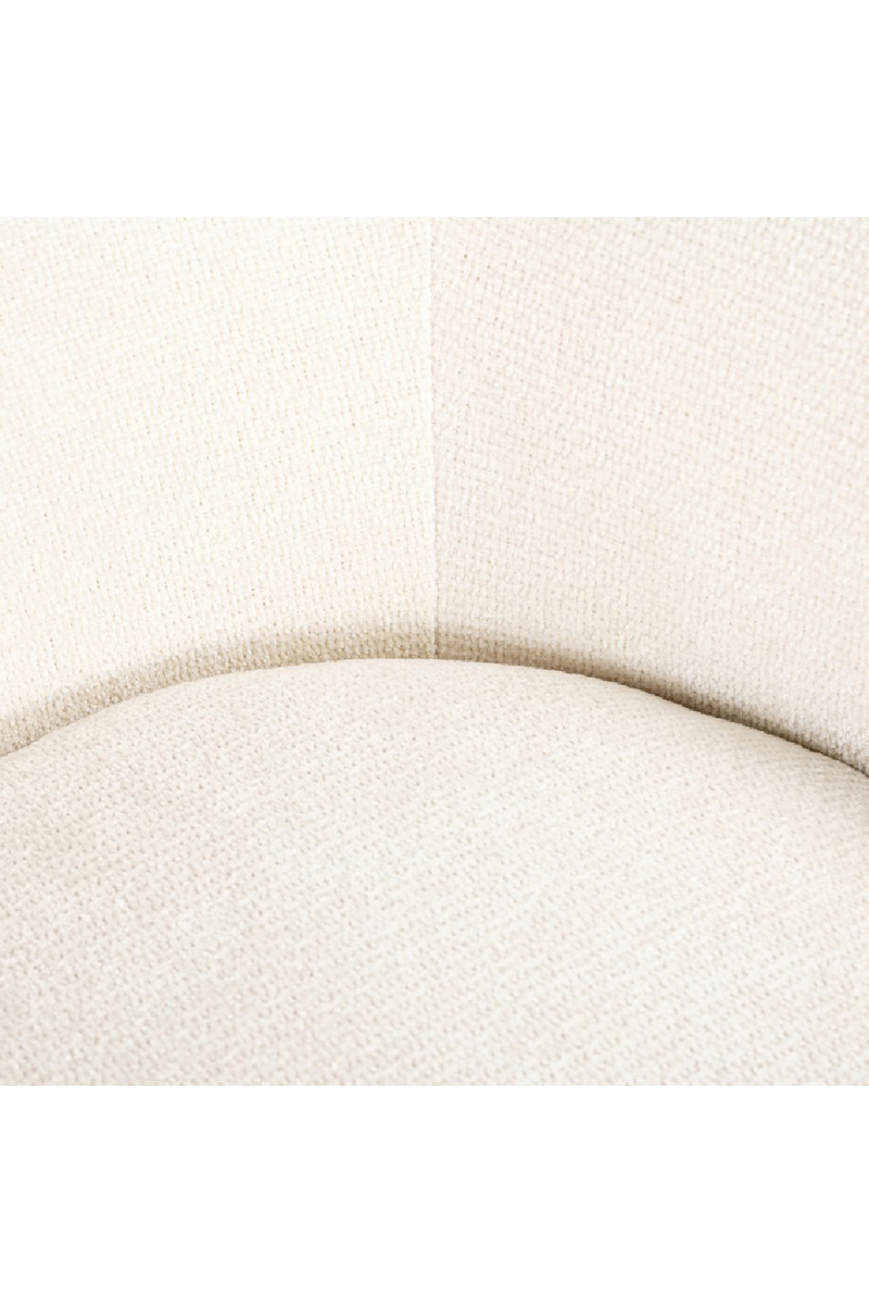 Fauteuil pivotant moderne en tissu blanc | Richmond Arcus | Meubleluxe.fr