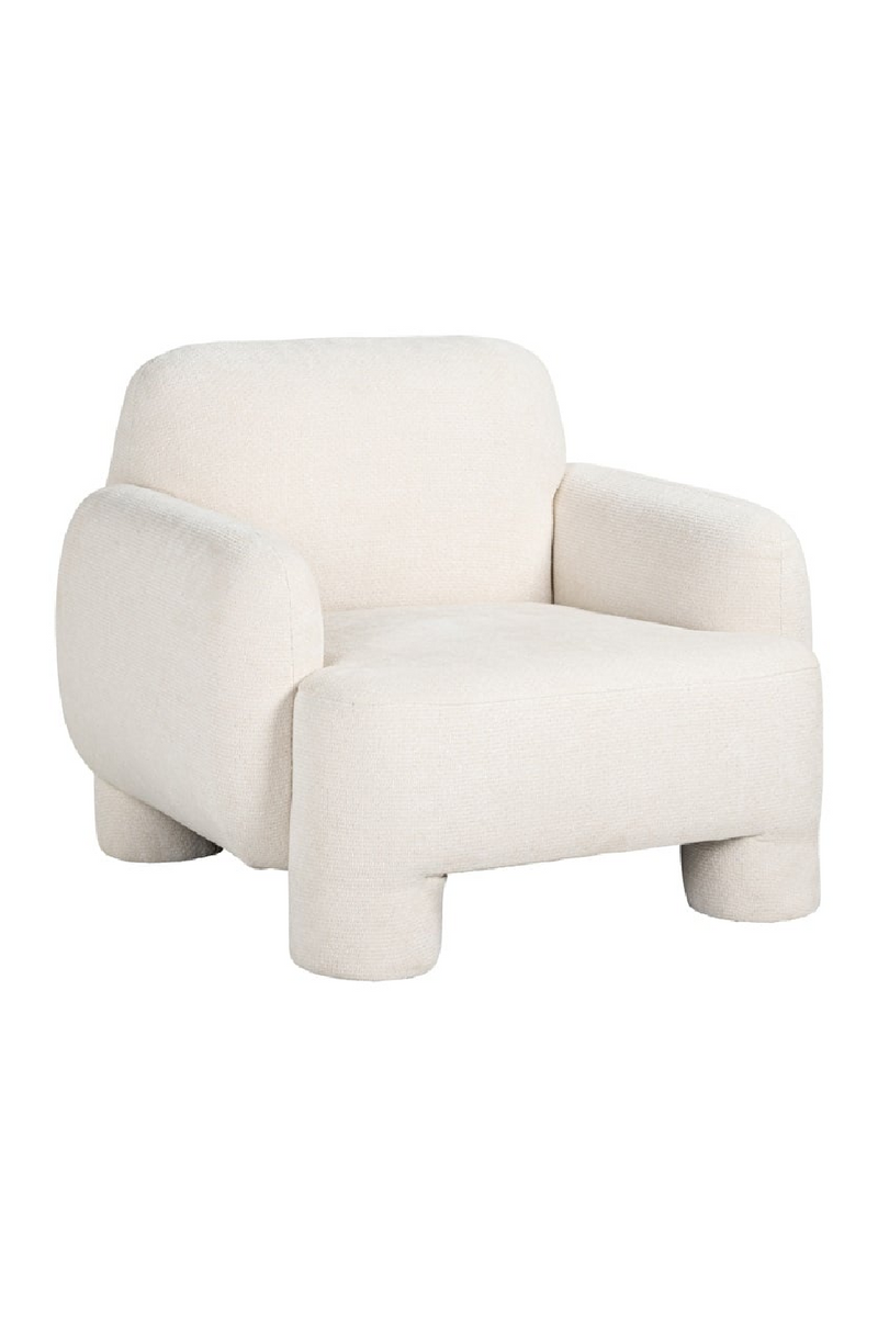 Fauteuil moderne en tissu blanc | Richmond Boli | Meubleluxe.fr