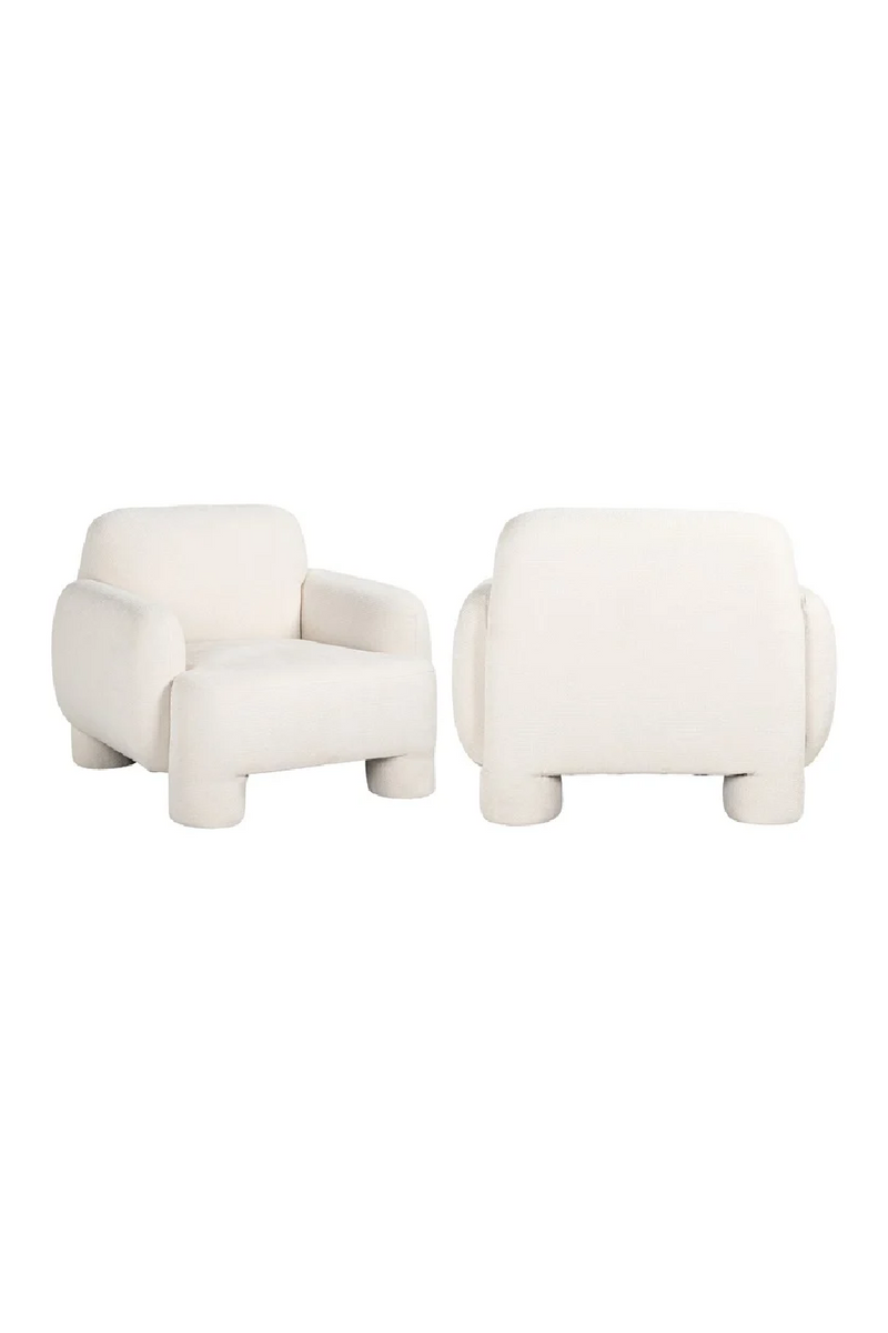 Fauteuil moderne en tissu blanc | Richmond Boli | Meubleluxe.fr