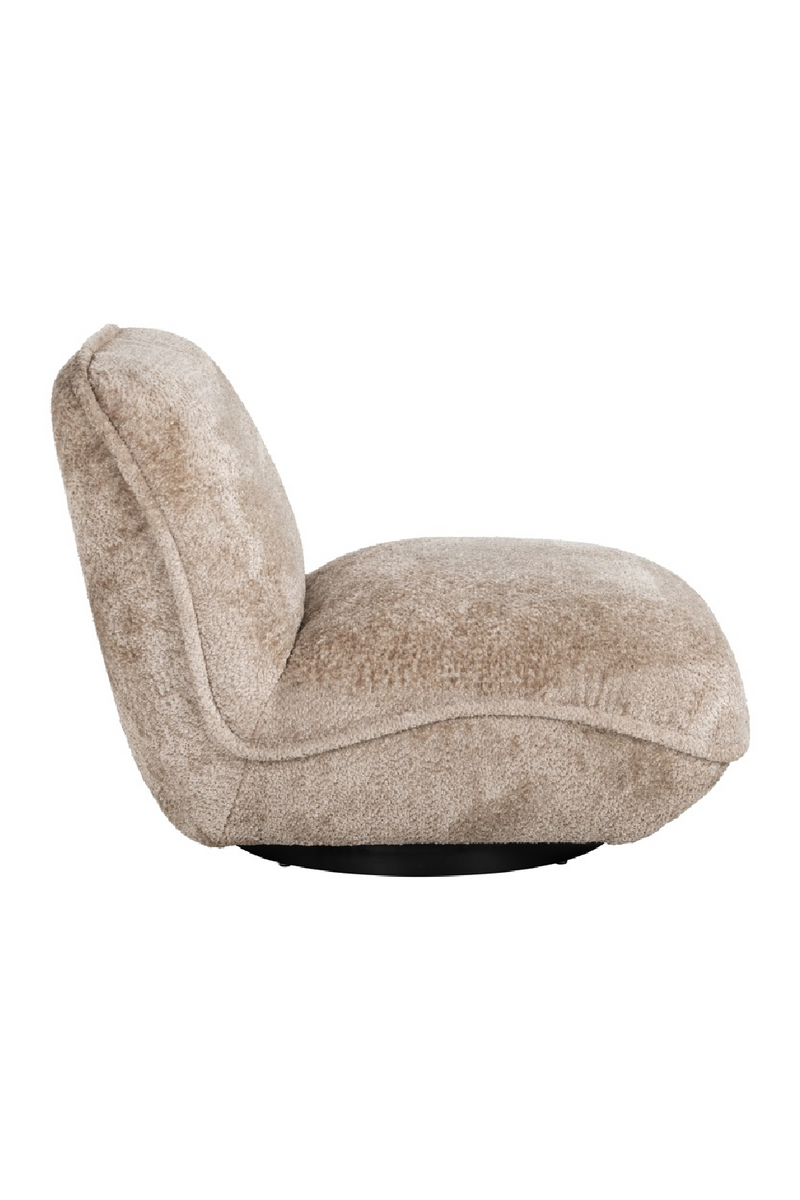 Fauteuil pivotant en tissu taupe | Richmond Ophelia | Meubleluxe.fr