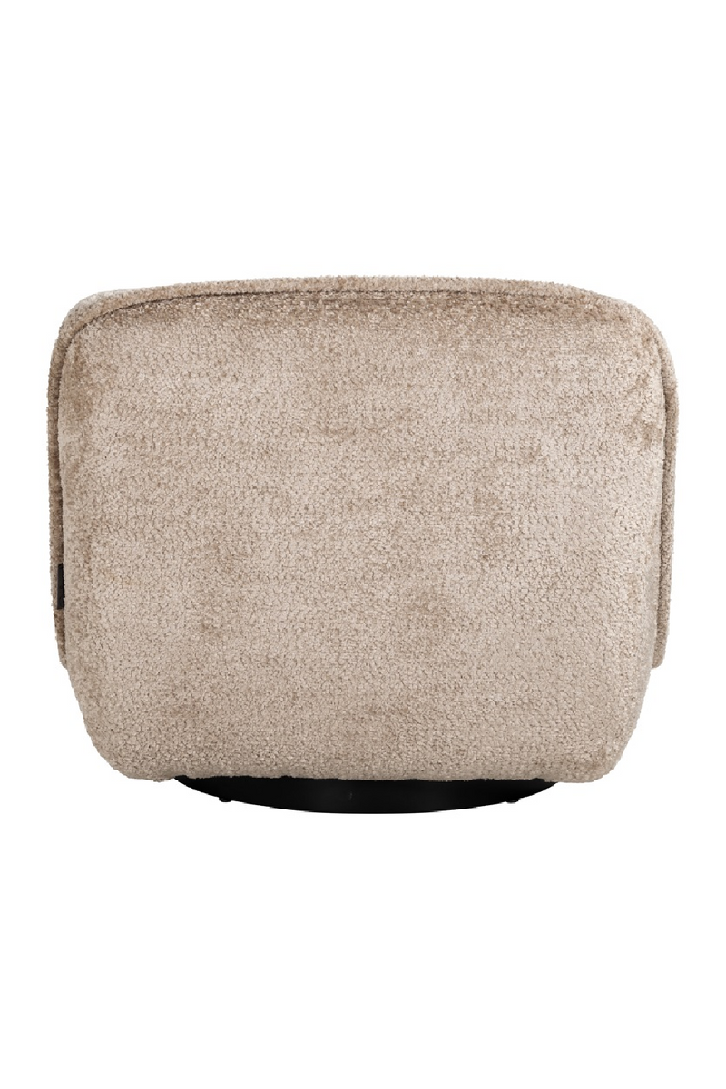 Fauteuil pivotant en tissu taupe | Richmond Ophelia | Meubleluxe.fr