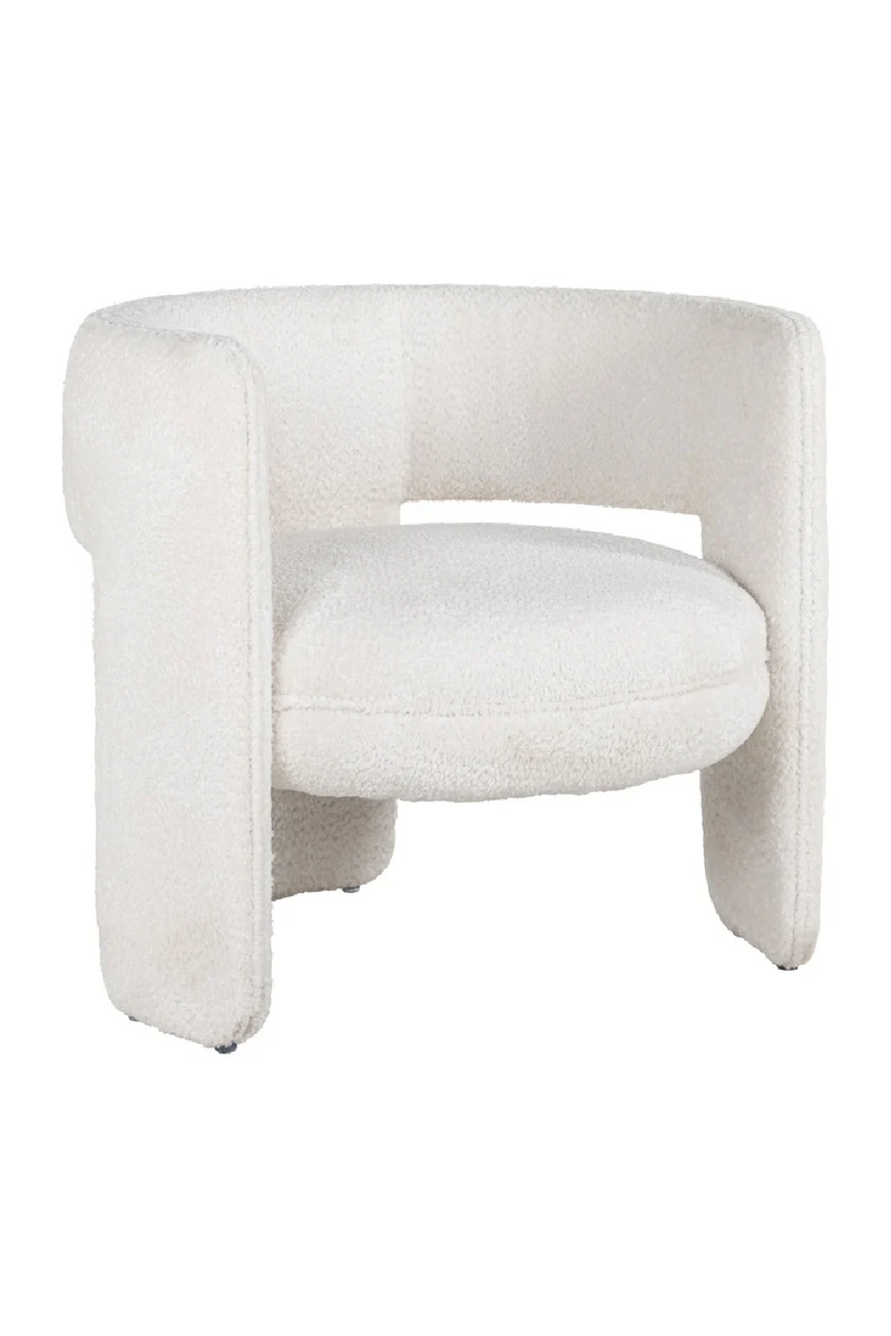 Fauteuil d'appoint moderne en tissu blanc | Richmond Lima | Meubleluxe.fr