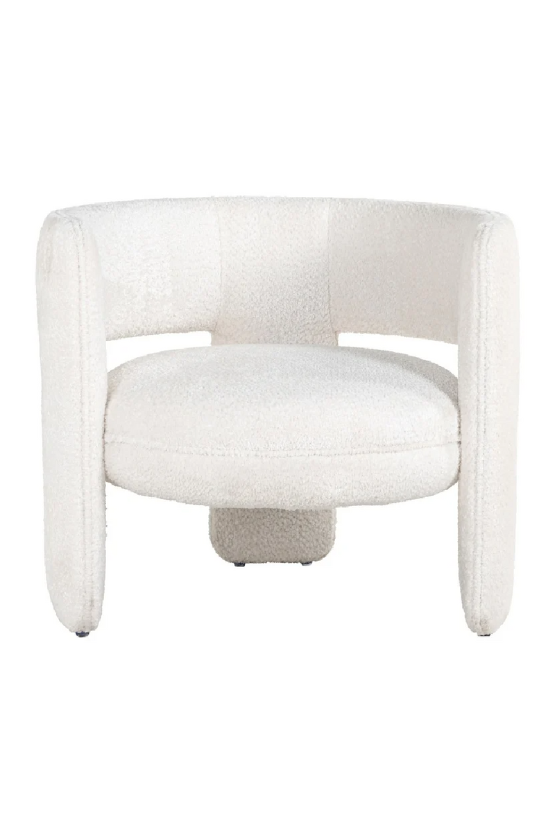 Fauteuil d'appoint moderne en tissu blanc | Richmond Lima | Meubleluxe.fr