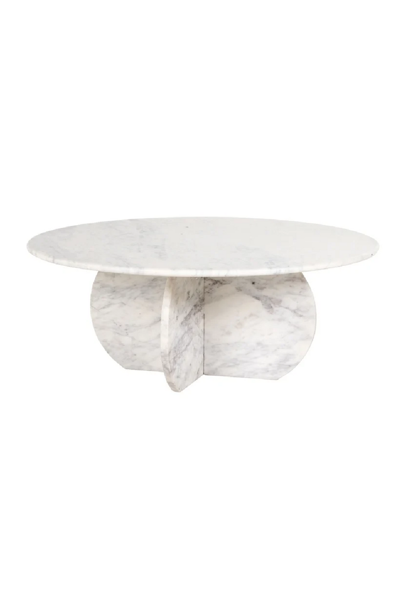 Table basse en marbre blanc  | Richmond Holmes | Meubleluxe.fr