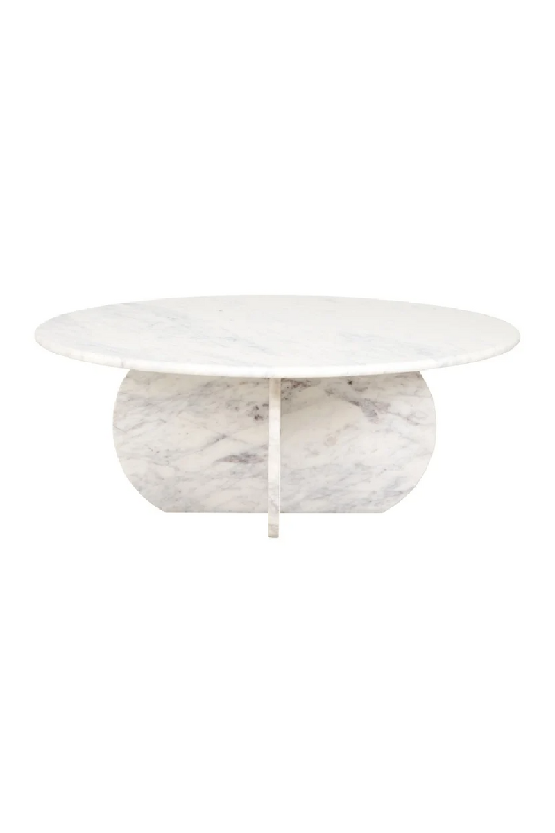 Table basse en marbre blanc  | Richmond Holmes | Meubleluxe.fr