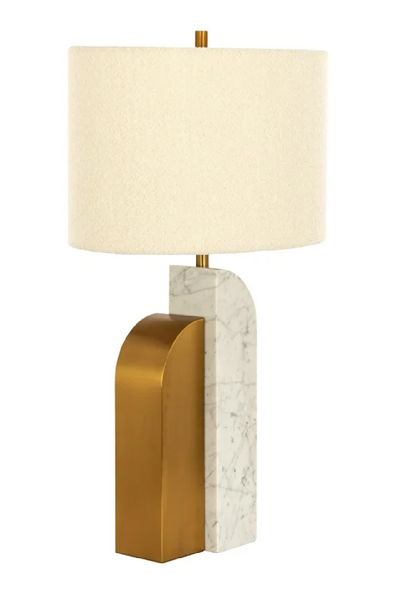 Lampe de table en laiton et marbre blanc  | Richmond Liliana | Meubleluxe.fr