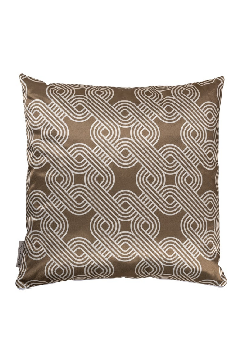 Coussin à motif de chaîne marron | Richmond Marsha | Meubleluxe.fr