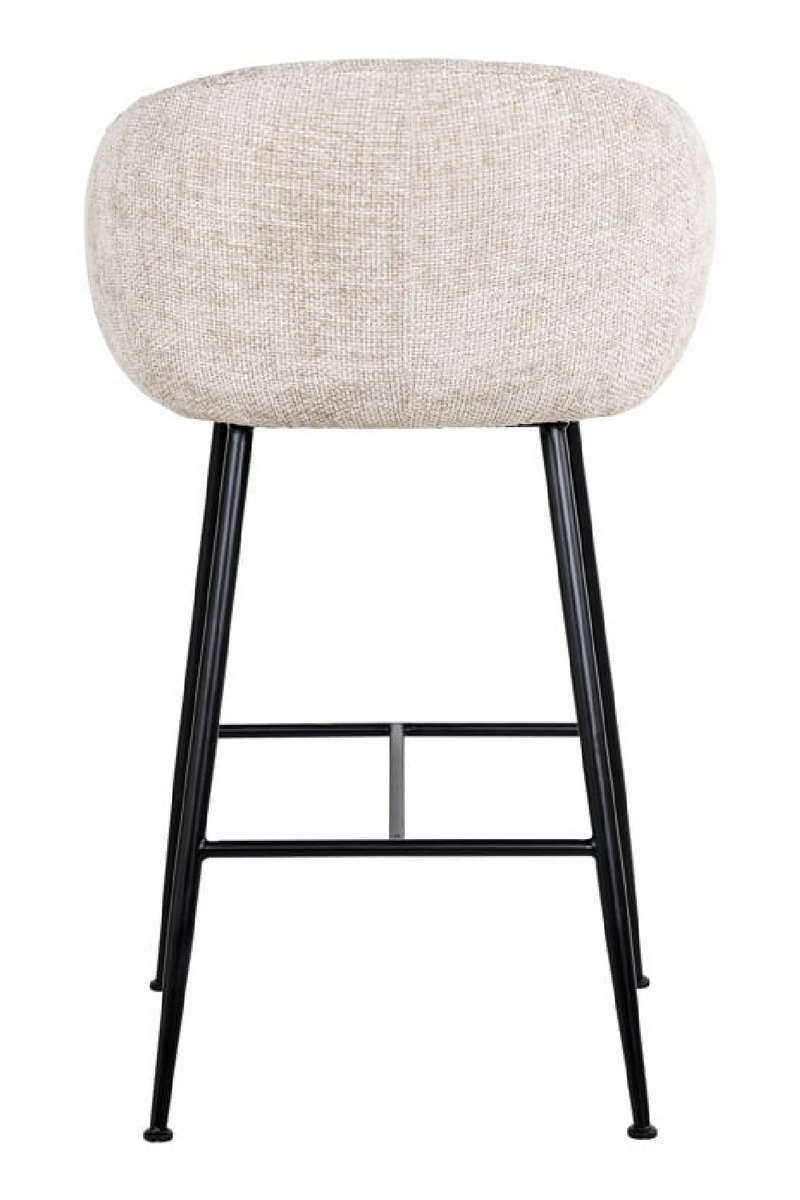 Tabouret de bar moderne capitonné beige | Richmond Avanti | Meubleluxe.fr