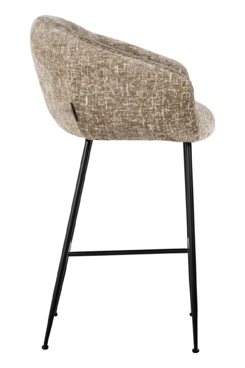 Tabouret de bar moderne capitonné beige | Richmond Avanti | Meubleluxe.fr