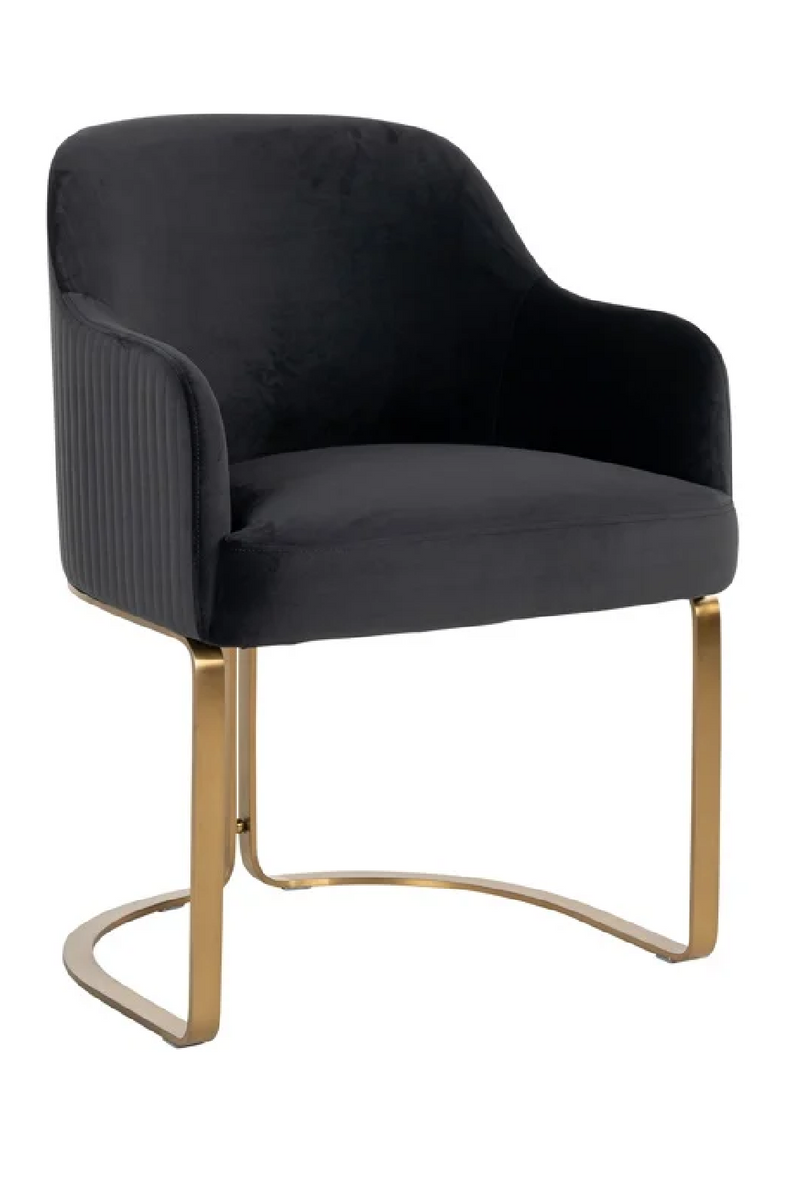 Chaise en velours noirs | Richmond Hadley | Meubleluxe.fr