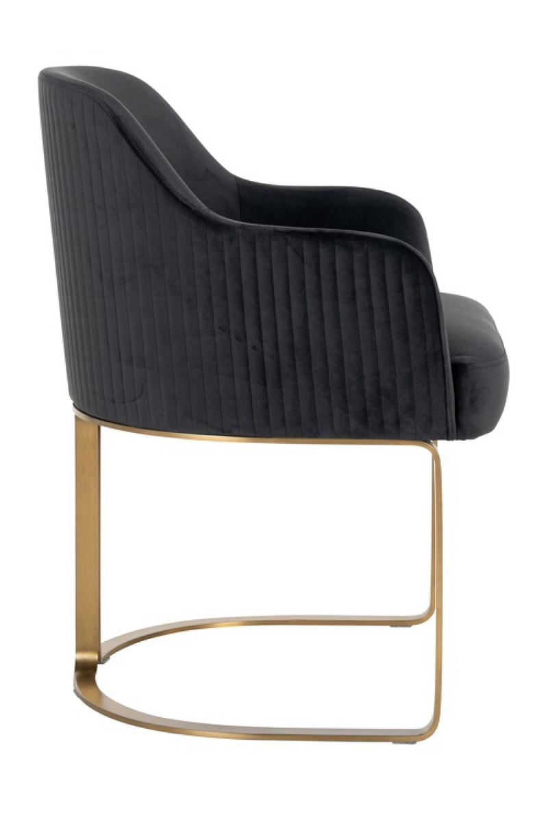 Chaise en velours noirs | Richmond Hadley | Meubleluxe.fr