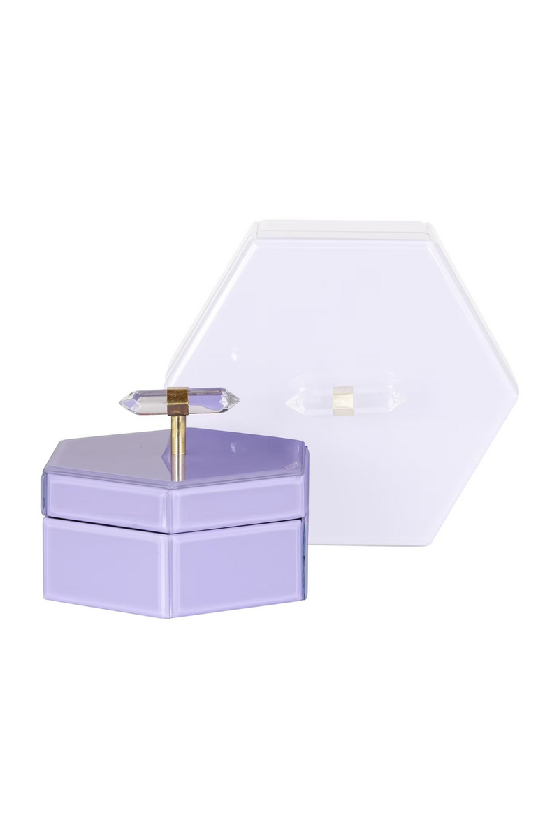 Boîte de rangement hexagonale violette I Richmond Jutta | Meubleluxe.fr