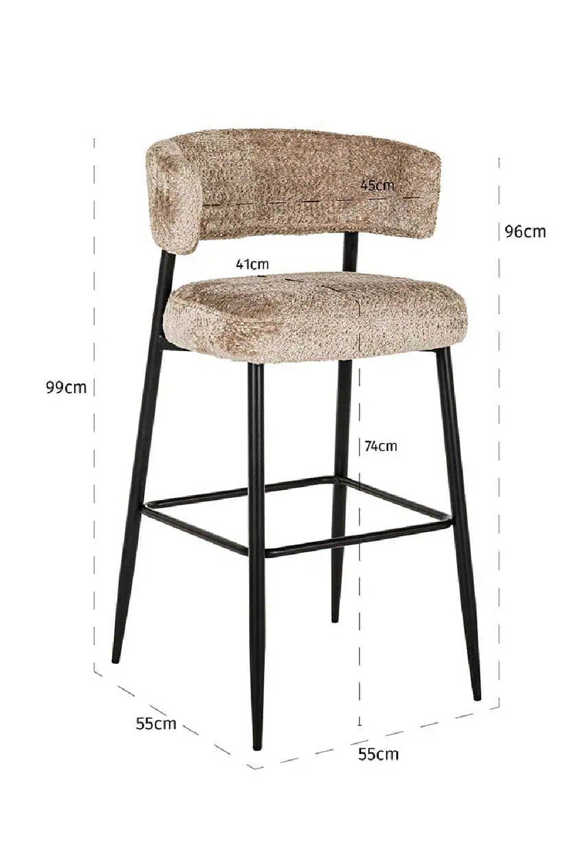 Tabouret de comptoir (lot de 2) I Richmond Rochelle | Meubleluxe.fr