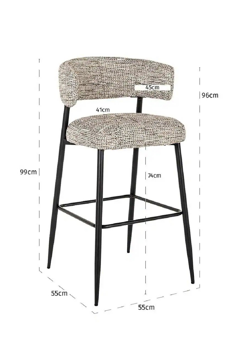 Tabouret de comptoir (lot de 2)  I Richmond Rochelle | Meubleluxe.fr