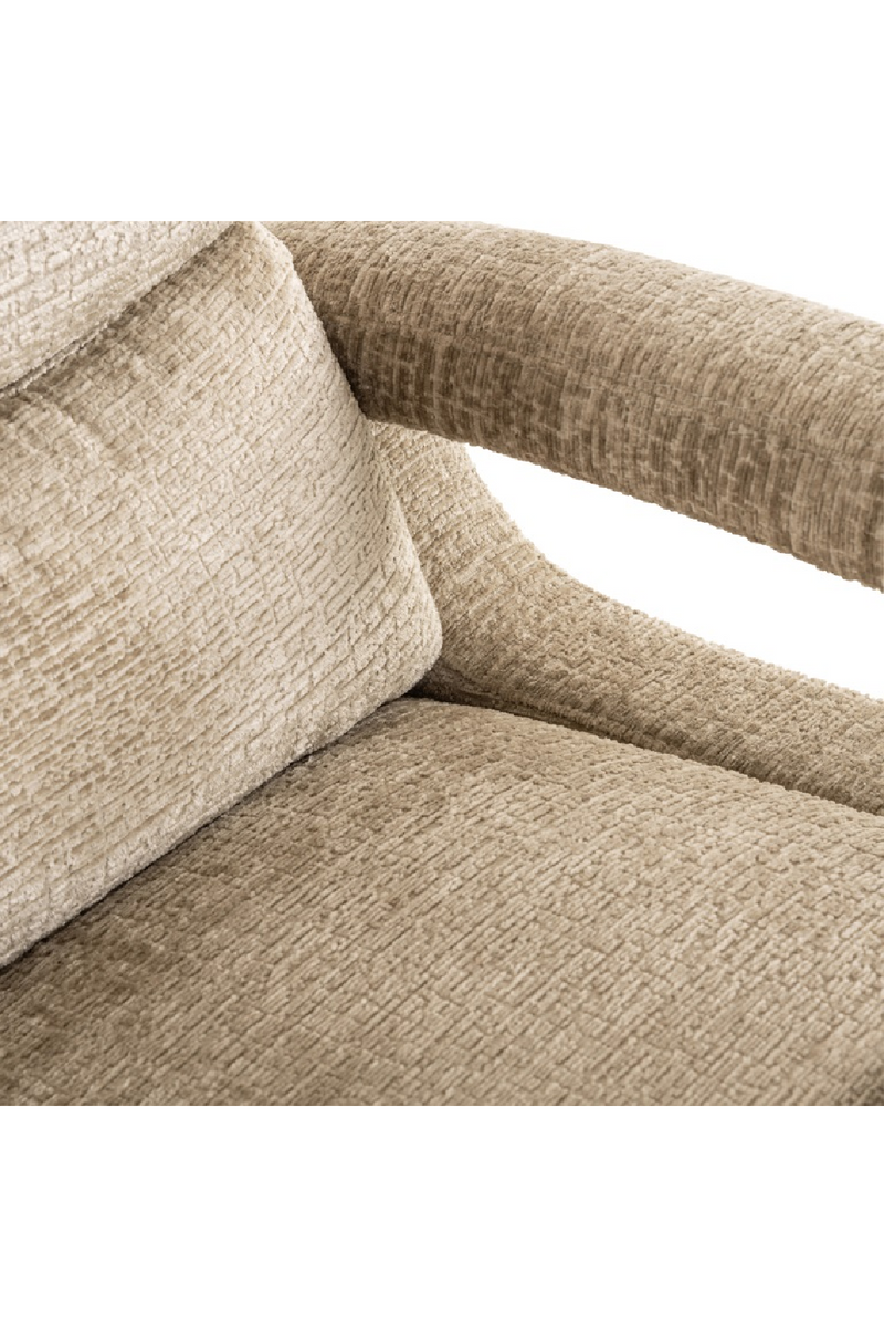 Fauteuil inclinable et pivotant en tissu sable | Richmond Denvi | Meubleluxe.fr