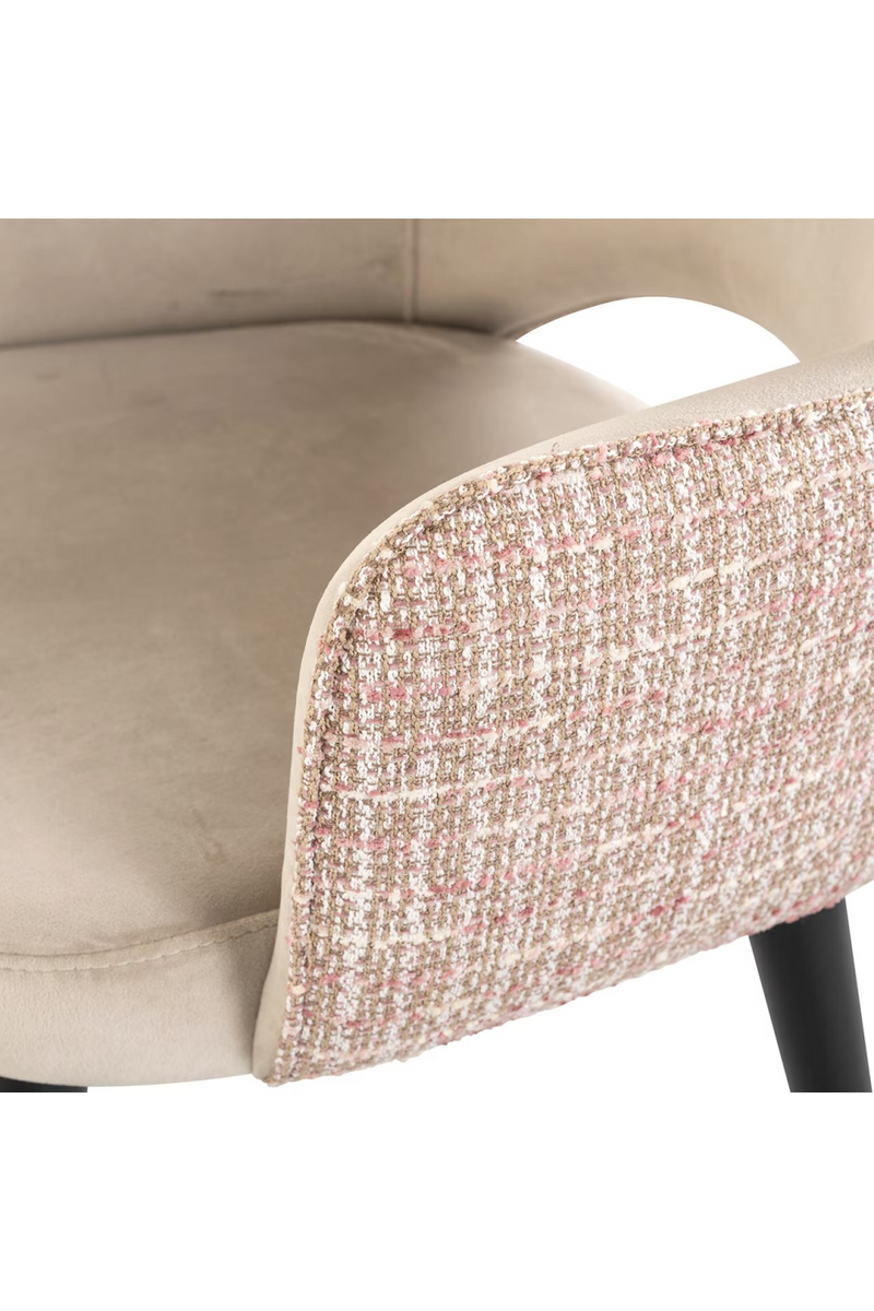 Chaise de salle à manger en velours et tissu | Richmond Giovanna  | Meubleluxe.fr