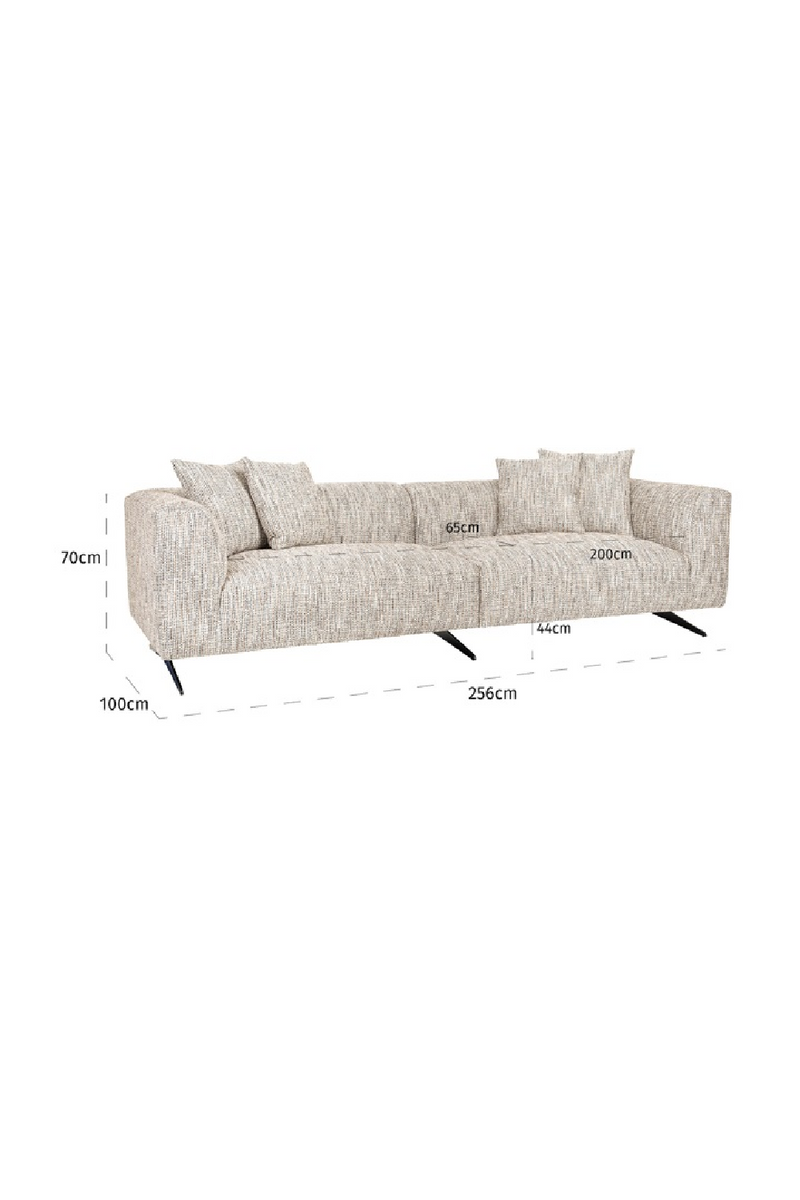 Canapé 3 places en tissu beige | Richmond Hoxton | Meubleluxe.fr