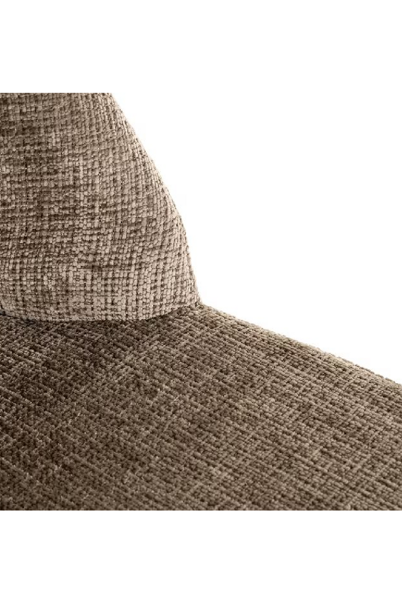 Chaise de salle à manger en chenille marron  | Richmond Cecilia | Meubleluxe.fr