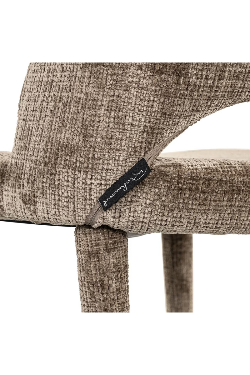 Chaise de salle à manger en chenille marron  | Richmond Cecilia | Meubleluxe.fr