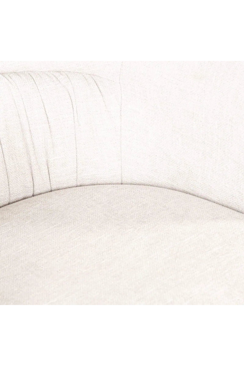 Chaise pivotante incurvée en tissu blanc | Richmond Olivia | Meubleluxe.fr