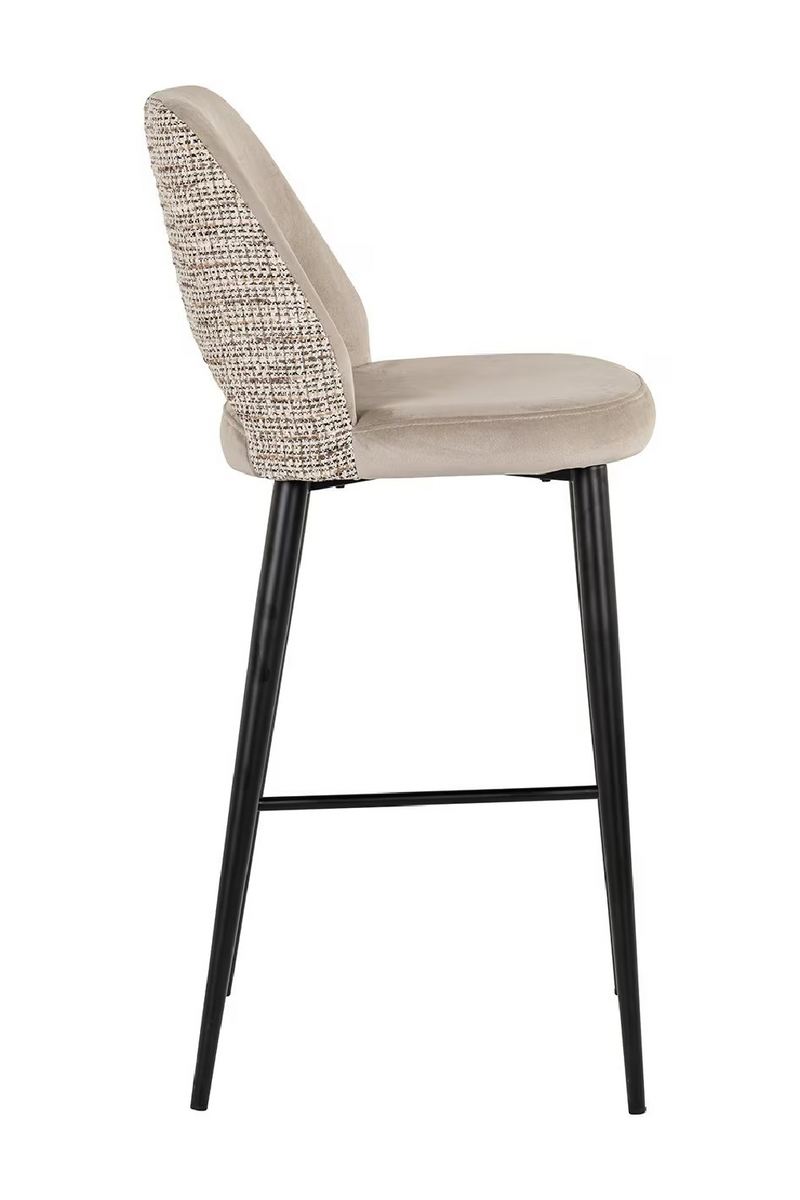 Tabouret de bar en velours et tissu | Richmond Tabitha | Meubleluxe.fr