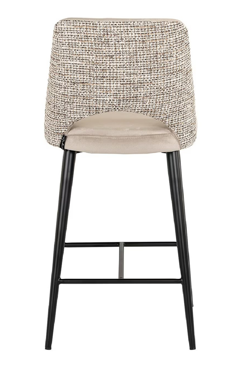 Tabouret de comptoir en velours et tissu | Richmond Tabitha | Meubleluxe.fr