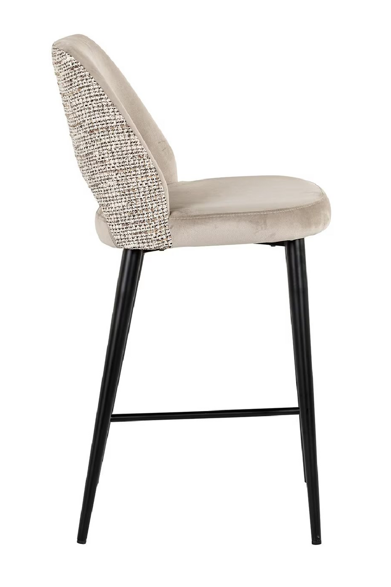 Tabouret de comptoir en velours et tissu | Richmond Tabitha | Meubleluxe.fr