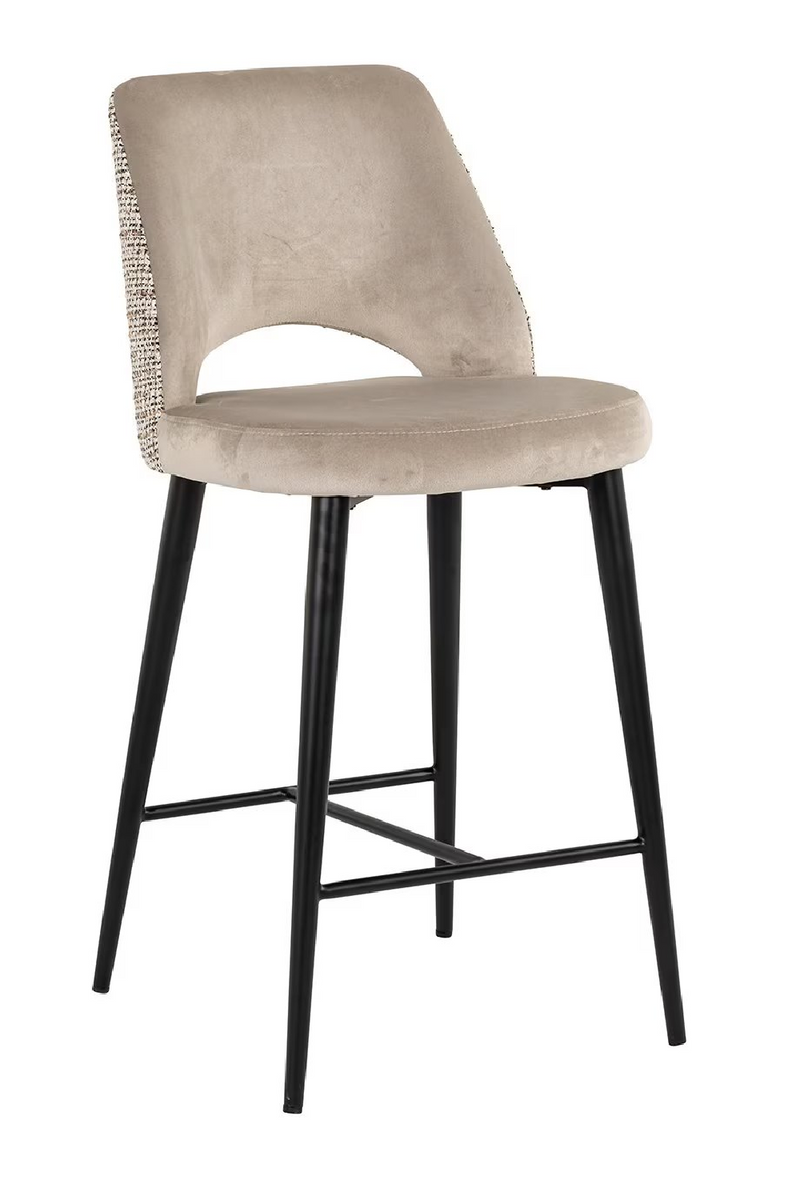 Tabouret de comptoir en velours et tissu | Richmond Tabitha | Meubleluxe.fr