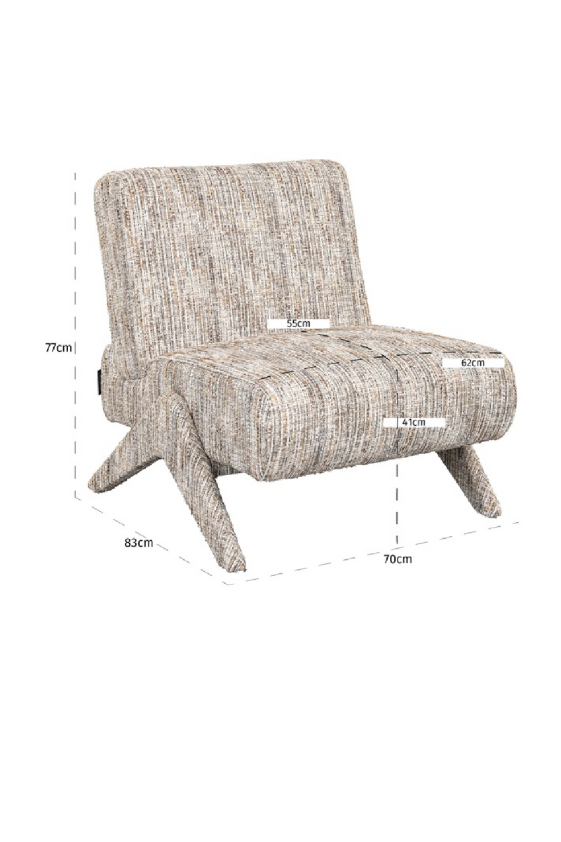 Fauteuil moderne en tissu grège | Richmond Lexi | Meubleluxe.fr