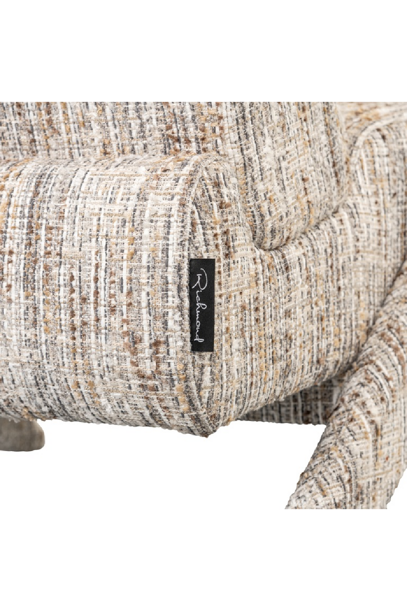 Fauteuil moderne en tissu grège | Richmond Lexi | Meubleluxe.fr