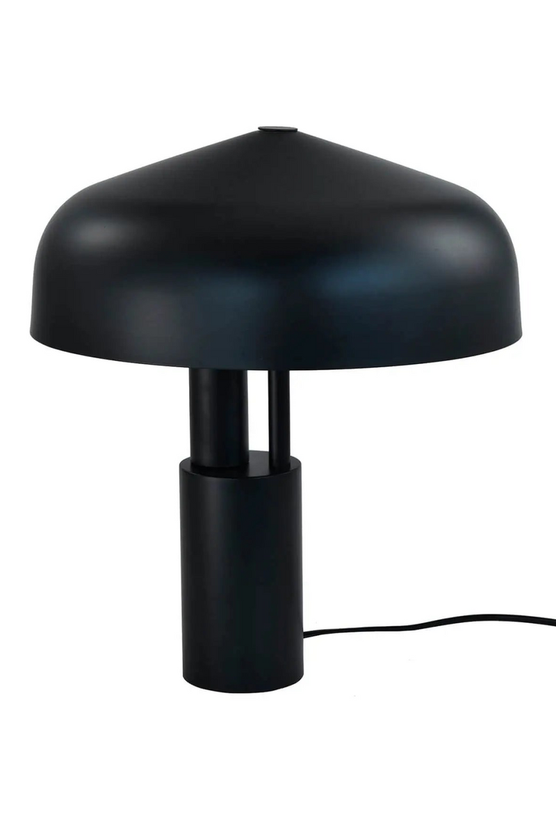 Lampe de table chapeau en laiton noir | Richmond Linzy | Meubleluxe.fr