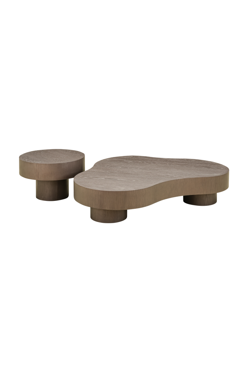 Tables basses en forme organique bronze (lot de 2) | Richmond Bogor | Meubleluxe.fr