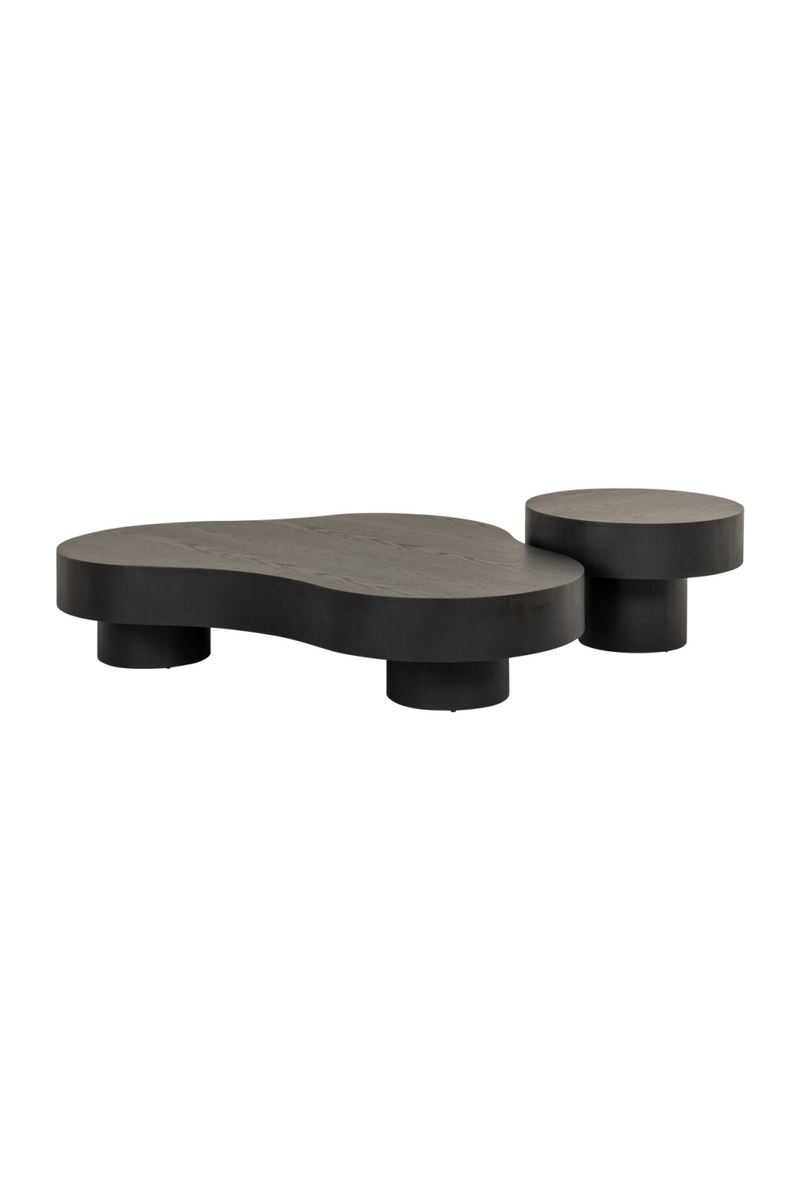 Tables basses en forme organique café (lot de 2) | Richmond Bogor | Meubleluxe.fr