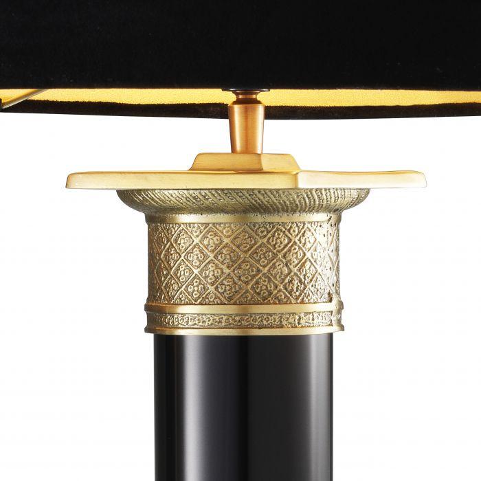 Lampe de table pilier noir | Eichholtz Monaco | Meubleluxe.fr