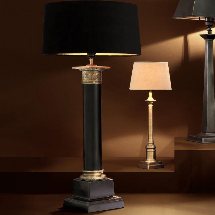 Lampe de table pilier noir | Eichholtz Monaco | Meubleluxe.fr