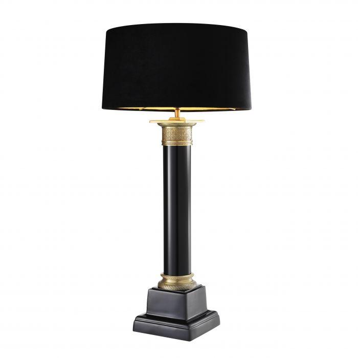 Lampe de table pilier noir | Eichholtz Monaco | Meubleluxe.fr