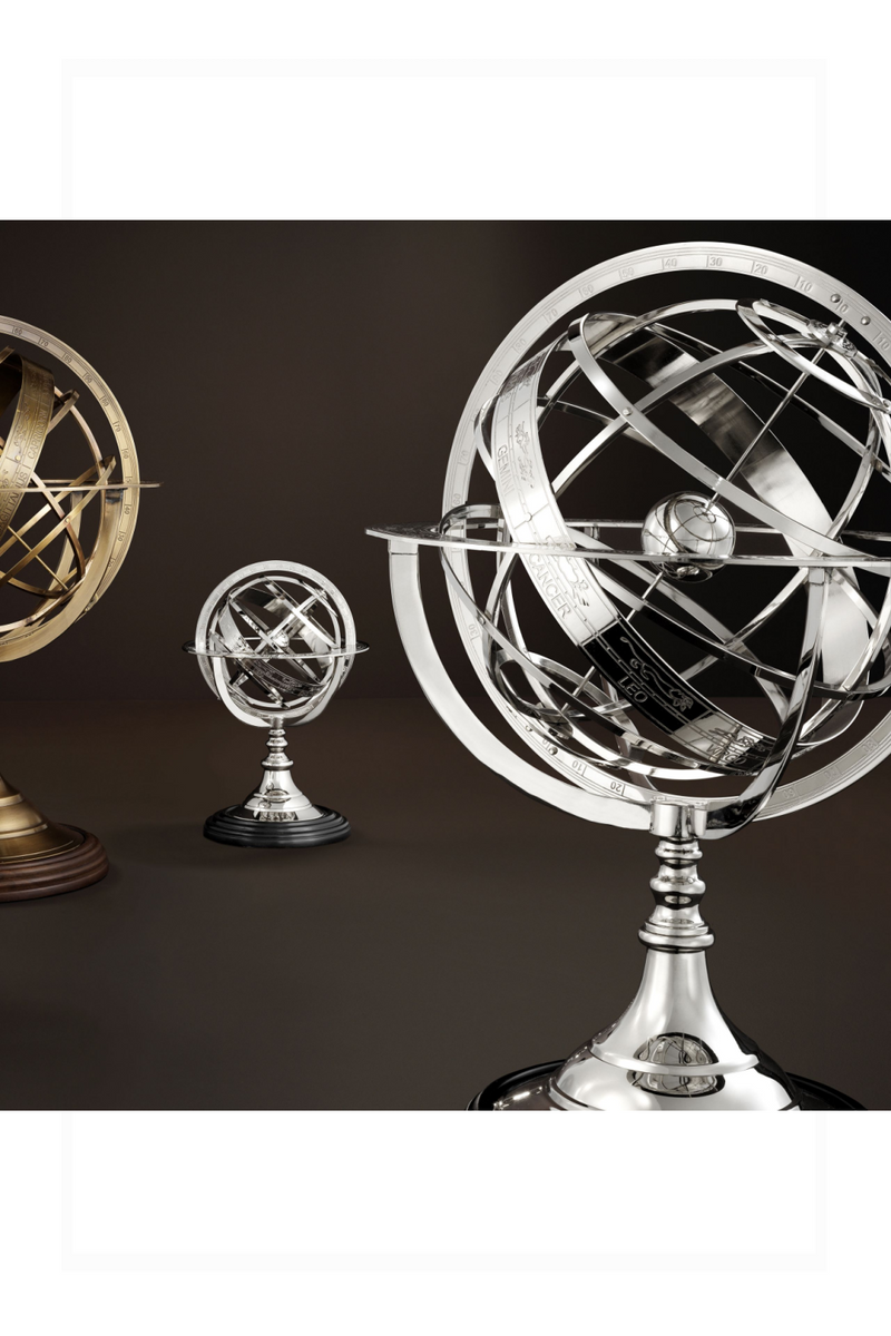 Globe décoratif en argent | Eichholtz Globes S | Meubleluxe.fr