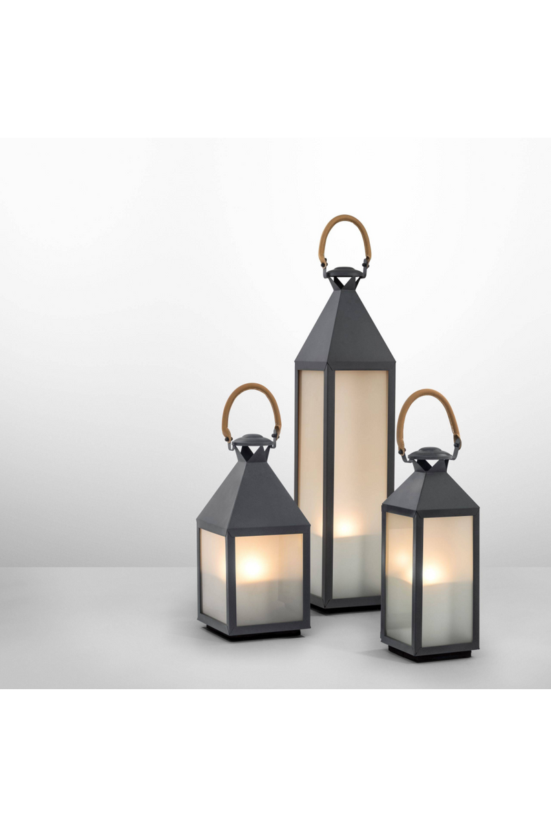 Lanterne en verre avec poignets S | Eichholtz Vanini | Meubleluxe.fr
