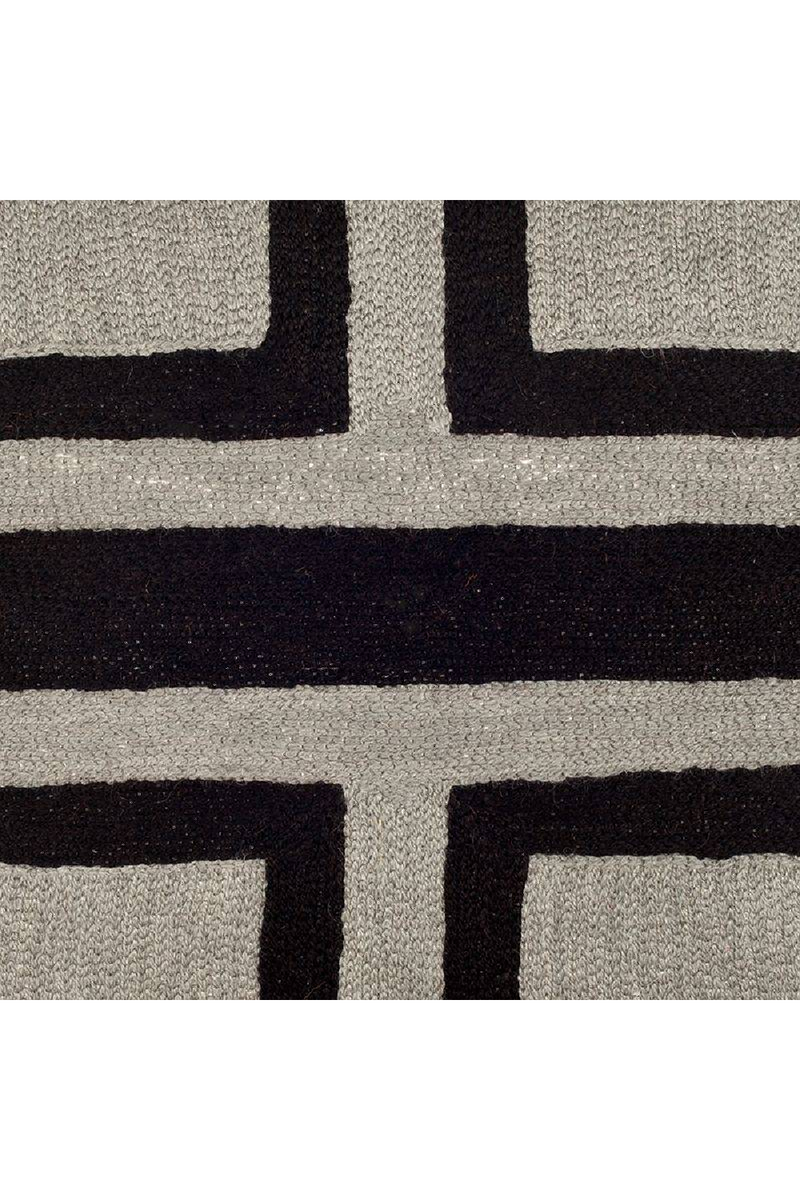 Coussin laine noir formes géométriques | Eichholtz Bliss | Meubleluxe.fr