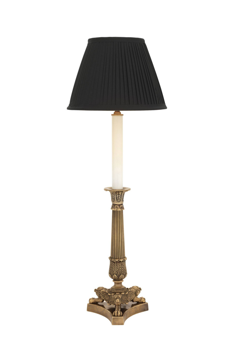 Lampe de table à pilier doré | Eicholtz Perignon | Meubleluxe.fr