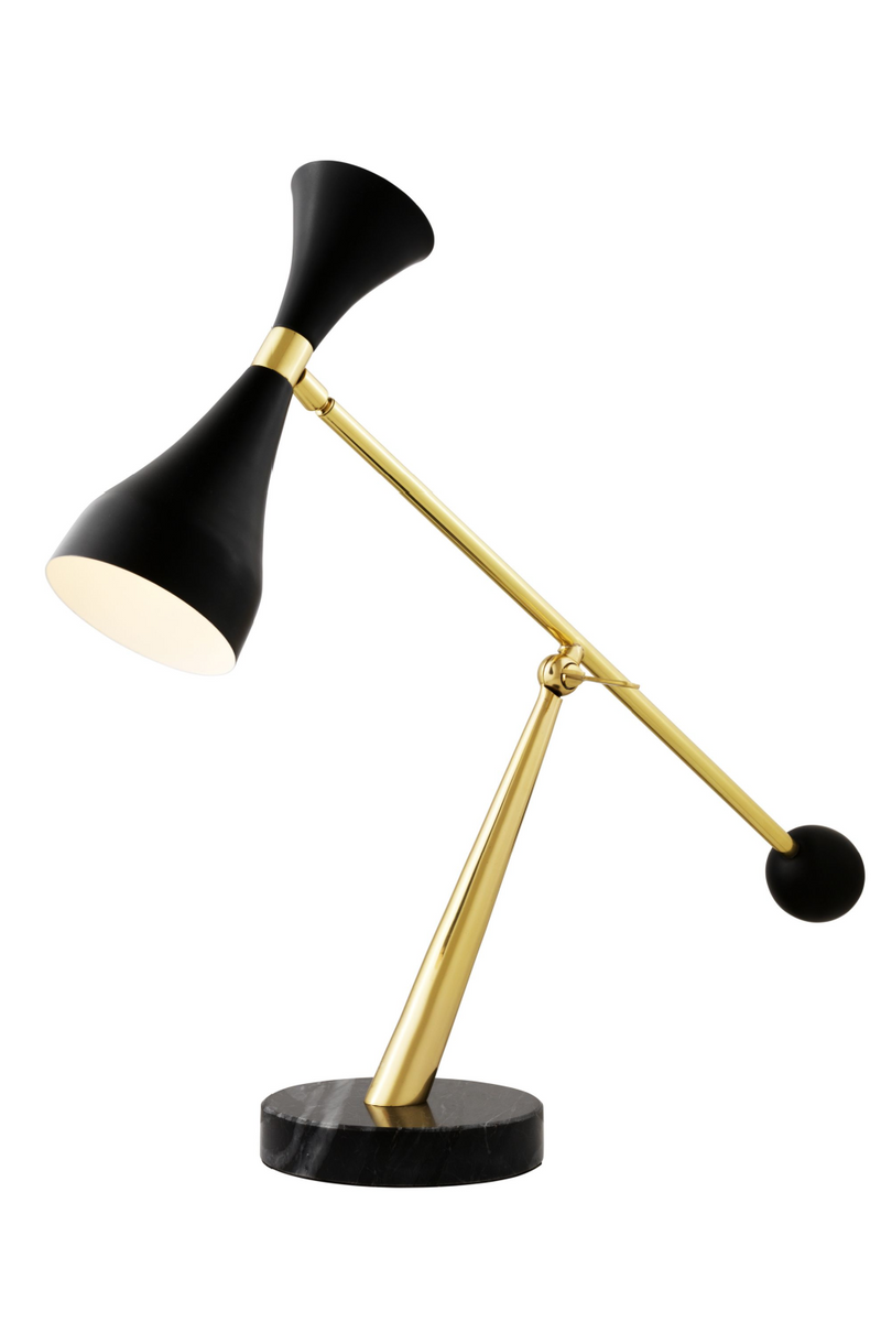 Lampe de bureau sablier en laiton | Eichholtz Cordero | Meubleluxe.fr