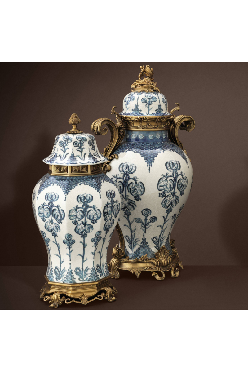 Vase en céramique bleue | Eichholtz Debussy | Meubleluxe.fr