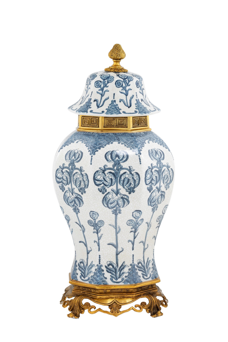 Vase en céramique bleue | Eichholtz Debussy | Meubleluxe.fr