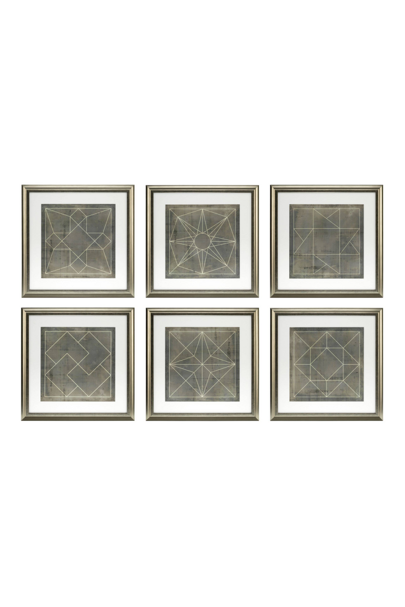 Geometric Print (set of 6) | Eichholtz Blueprints | Meubleluxe.fr