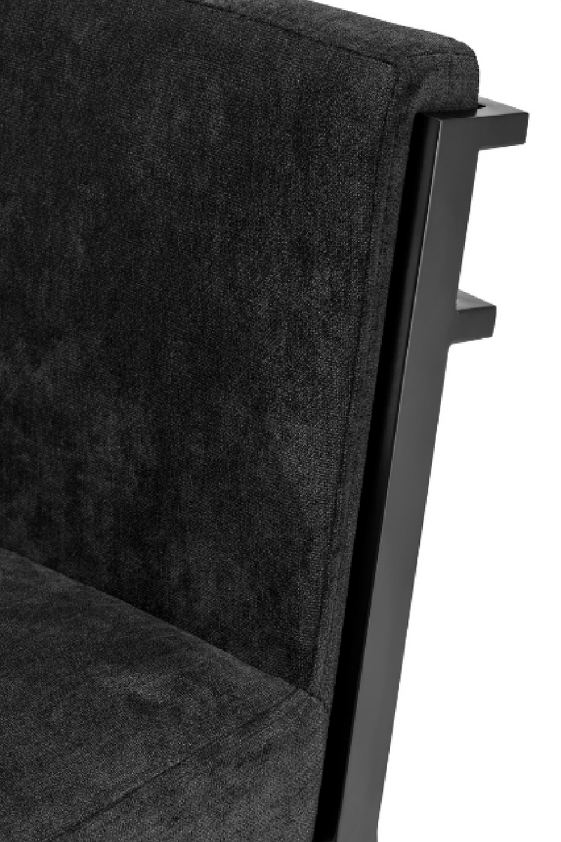 Chaise de comptoir en bronze en velours noir | Eichholtz Scott | Meubleluxe.fr
