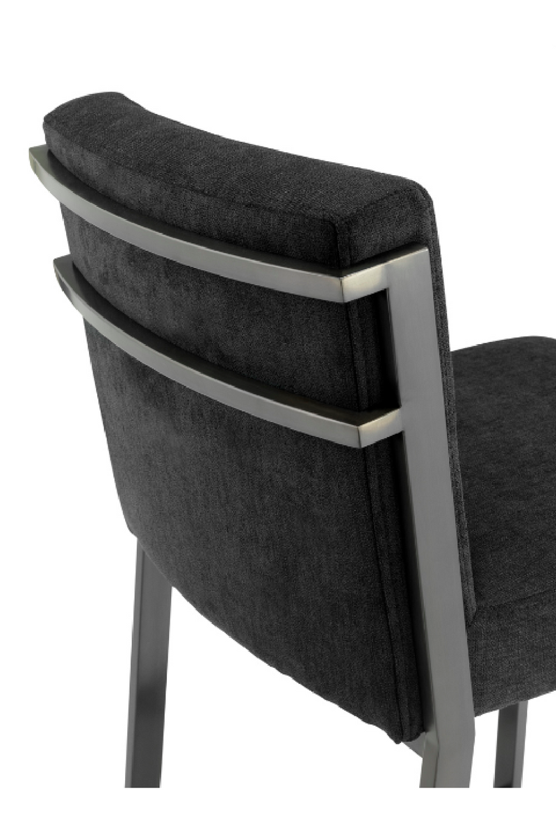 Chaise de bar en bronze en velours noir | Eichholtz Scott | Meubleluxe.fr