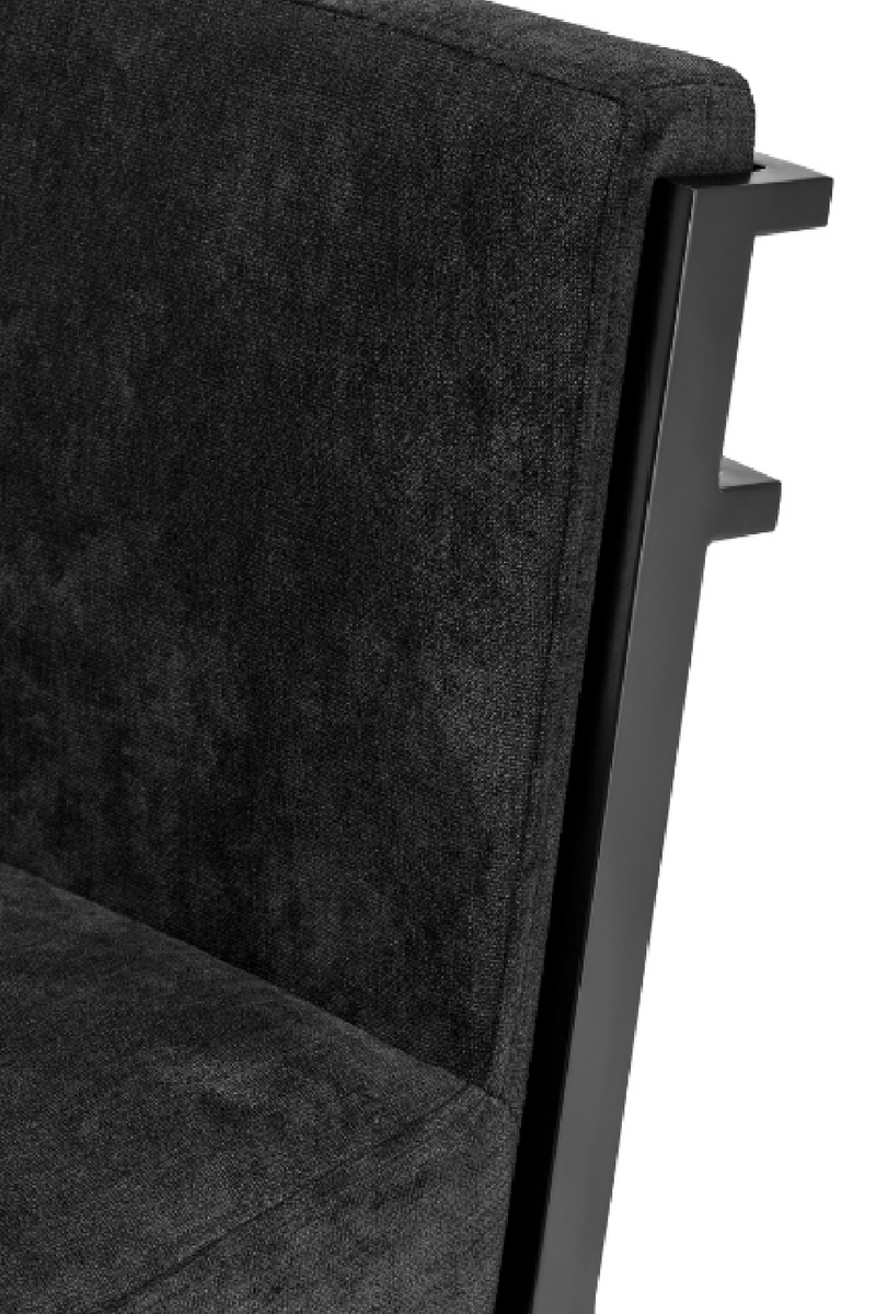 Chaise de bar en bronze en velours noir | Eichholtz Scott| Meubleluxe.fr